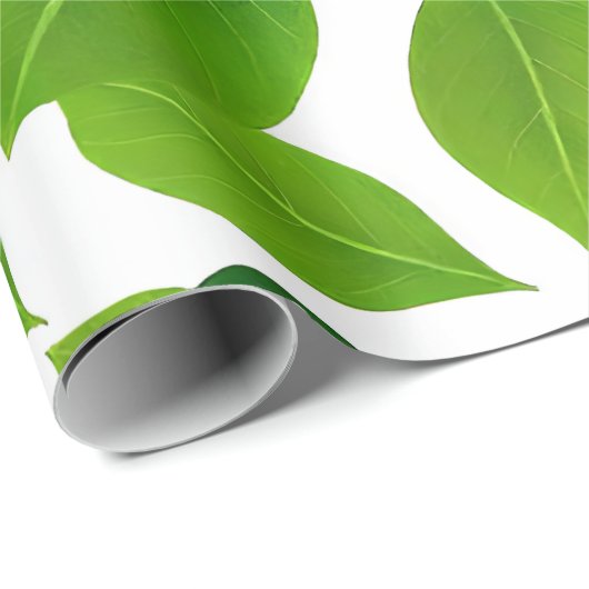 groen bloemblad cadeaupapier (Rol Hoek)