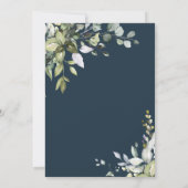 Groen Bloemen Baby shower Invitation Kaart (Achterkant)