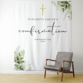 Groen Bloemen Bevestiging Foto Achtergrond Wandkleed (In situ)