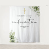 Groen Bloemen Bevestiging Foto Achtergrond Wandkleed (Voorkant)