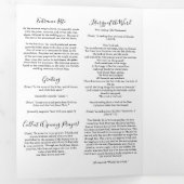 Groen Bloemen Blauw Katholieke Huwelijksmis Drieluik Programma (Binnenzijde eerst)