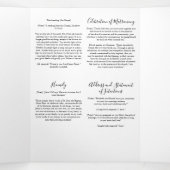 Groen Bloemen Blauw Katholieke Huwelijksmis Drieluik Programma (Binnenkant midden)