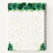 Groen Bloemen Blond Haar Prinses Gastenboek Notitieboek (Achterkant)