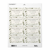 Groen Bloemen Boerderij Kippeei Kartonproduct Etiket (Full Sheet)