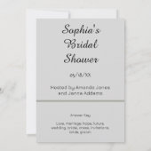 Groen & Bloemen Bruids Grijs Woord Scramble Game Kaart (Achterkant)