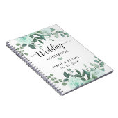 Groen Bloemen Bruiloft Gastenboek Notitieboek (Rechterzijde)