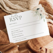 Groen Bloemen Bruiloft RSVP Briefkaart Victoria
