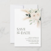 Groen Bloemen Bruiloft Save The Date VICTORIA (Voorkant)