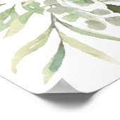 Groen Bloemen Bruiloft Welkomstbord Poster