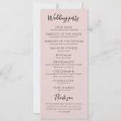 Groen Bloemen Eenvoudig Elegant Trouwprogramma (Achterkant)