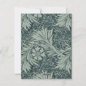 Groen  Bloemen Foto Kerstmis Kaart (Achterkant)