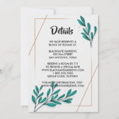 Groen Bloemen Gouden Folie Bladeren Behuizing Kaart (Voorkant)