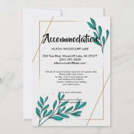 Groen Bloemen Gouden Folie Leadaccomodatie Behuizi Kaart