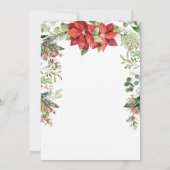 Groen Bloemen Jingle & Mingle Winter Kerstmis Kaart (Achterkant)