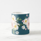 Groen, Bloemen Koffie T-shirt Mok Drinkware (Center)