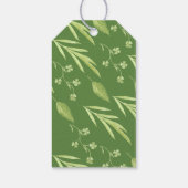 Groen Bloemen krans bruiloft dank u Cadeaulabel (Achterkant)