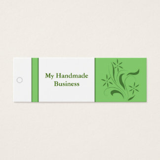 Groen Bloemen Label Mini Visitekaartjes