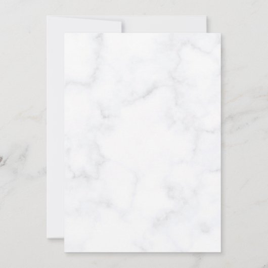 Groen Bloemen Marmeren bruiloft uitnodiging (Achterkant)