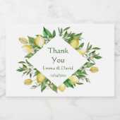 Groen Bloemen Mini Mousserende Wijnfles Etiket (Enkel label)