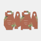 Groen Bloemen Moderne Terracotta bruiloft Bedankdoosjes (Uitgevouwen)