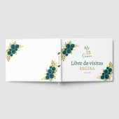Groen Bloemen Quinceañera Gastenboek (Volledig)