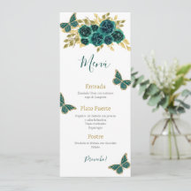 Groen Bloemen Quinceañera