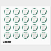 Groen Bloemen Quinceañera Ronde Sticker (Vel)