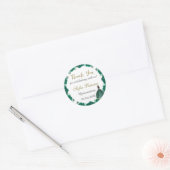 Groen Bloemen Quinceañera Ronde Sticker (Envelop)