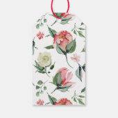 Groen Bloemen Roos Label Cadeaulabel (Achterkant)