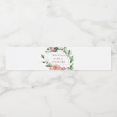 Groen Bloemen Roos Waterflesje Label Waterfles Etiket (Enkel label)