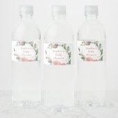 Groen Bloemen Roos Waterflesje Label Waterfles Etiket (Flessen)