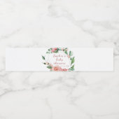 Groen Bloemen Roos Waterflesje Label Waterfles Etiket (Enkel label)