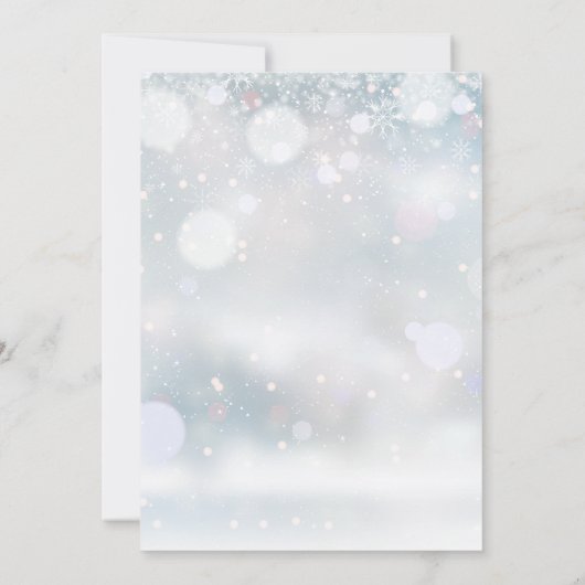 Groen Bloemen Salie Lila Winter Bruiloft Kaart (Achterkant)