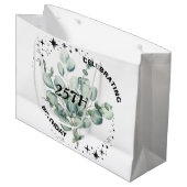 Groen Bloemen Sky Star Verjaardagsviering Groot Cadeauzakje (Voorkant Gekanteld)