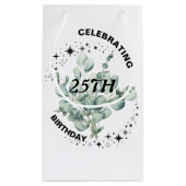 Groen Bloemen Sky Star Verjaardagsviering Klein Cadeauzakje (Achterkant)