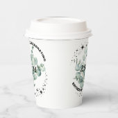 Groen Bloemen Sky Star Verjaardagsviering Papieren Bekers (Links)