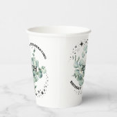 Groen Bloemen Sky Star Verjaardagsviering Papieren Bekers (Rechts)