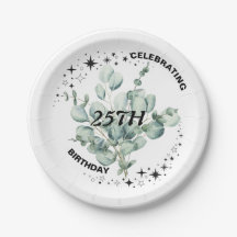 Groen Bloemen Sky Star Verjaardagsviering