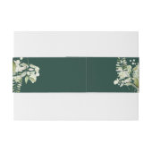 Groen Bloemen Smaragd Groen Bruiloft Uitnodiging Uitnodigingen Wikkel (Achterkant Voorbeeld)