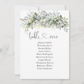 Groen Bloemen Tafel Zitkaarten Kaart (Voorkant)