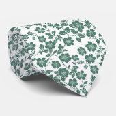 Groen Bloemen Trouwen Groomsmen Groom Gift Stropdas (Opgerold)