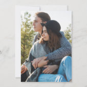 Groen Bloemen Typografie Fotobruiloft Kaart (Achterkant)