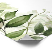 Groen Bloemen Typografie Huwelijk Welkom Teken Poster (Hoek)