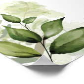 Groen Bloemen Typografie Huwelijk Welkom Teken Poster (Hoek)