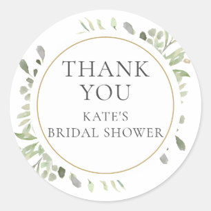 Groen Bloemen Vrijgezellenfeest Dank u Ronde Sticker