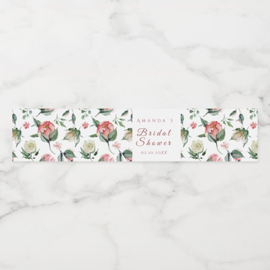 Groen Bloemen Vrijgezellenfeest Waterflesje Label Waterfles Etiket (Enkel label)