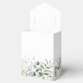 Groen Bloemen Waterverf bruiloft Bedankdoosjes (Geopend)