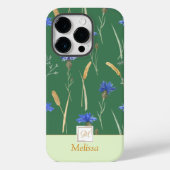 Groen Bloemen Wildbloem Monogram Case-Mate iPhone Case (Achterkant)