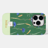 Groen Bloemen Wildbloem Monogram Case-Mate iPhone Case (Achterkant (horizontaal))