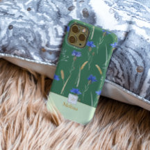 Groen Bloemen Wildbloem Monogram